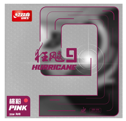 DHS Hurricane 9 2,15mm Hard 39 Belag Rosa