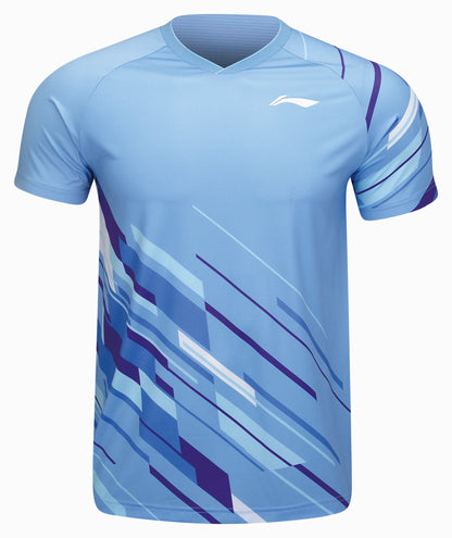 Li-Ning Unisex Wettkampfshirt Fan-Edition "International Teams Power" - Hell-blau