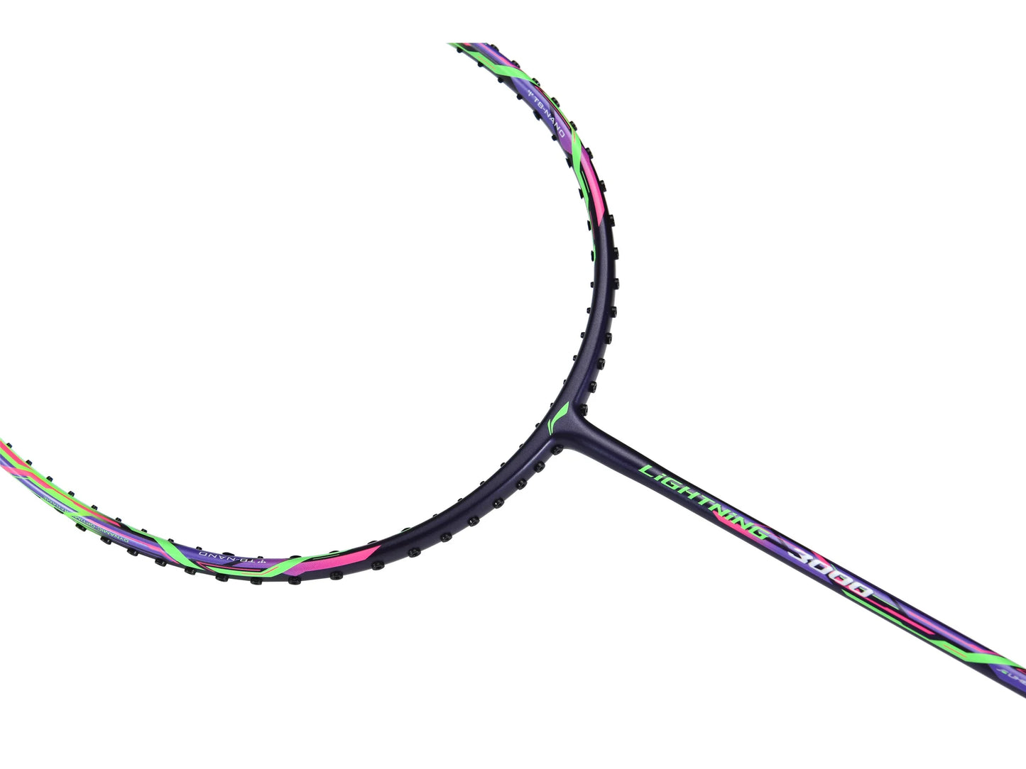 Li-Ning Badmintonschläger Lightning 3000 Grün-Violett bespannt
