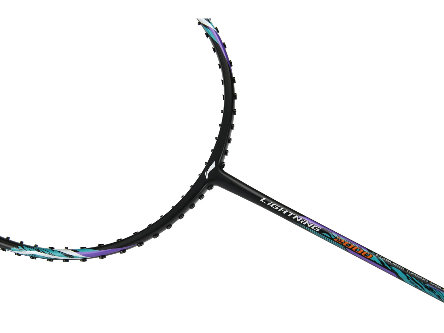 Li-Ning Badmintonschläger Lightning 2000 Schwarz-Grün bespannt